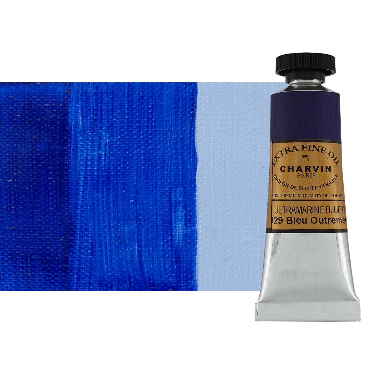 Charvin Extra Fine Oil Paint, Ultramarine Blue Deep 20 ml - Triple-Milled, Rich Texture, Poppy Oil-Based, Light-Fast, Handmade, Archival Quality
